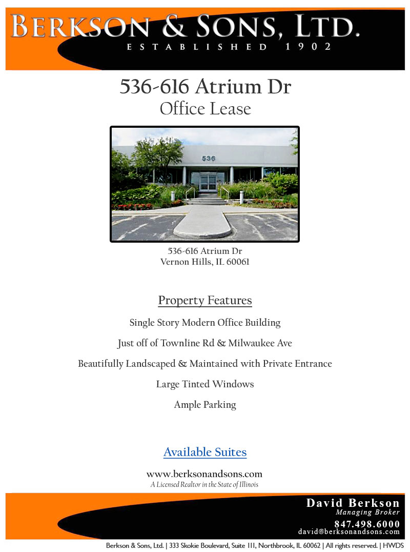 Berskon & Sons - 536-616 Atrium Drive, Vernon Hills, IL 60061